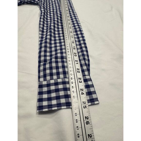 NEW UNTUCKit Women's Belleza Button Up Shirt 10 Blue Gingham Check Cotton NWT - Picture 10 of 11